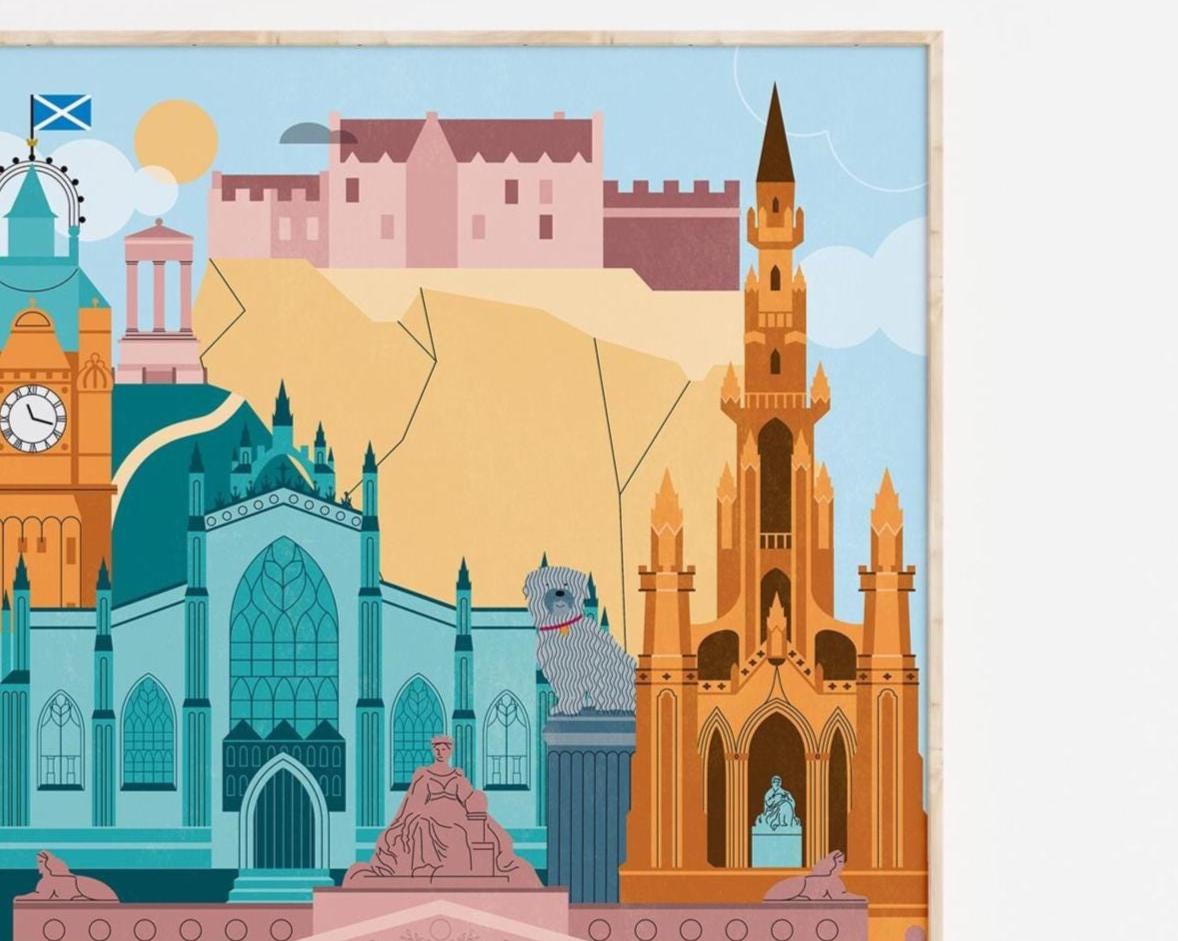 Edinburgh Skyline Art Print