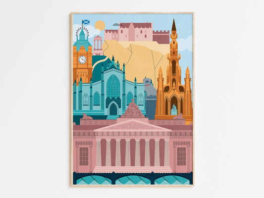 Edinburgh Skyline Art Print