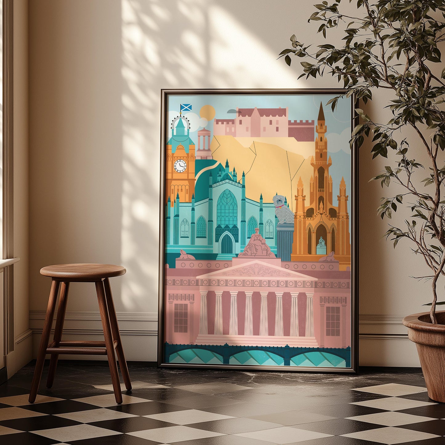 Edinburgh Skyline Art Print