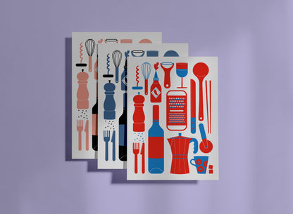Kitchen Utensil Art Print